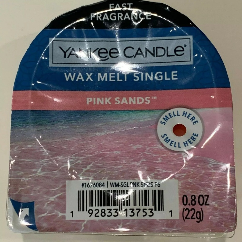 LOT OF 8 Yankee Candle PINK SANDS Wax Melt Single 0.8 oz. ea osmanthus Citrus - Picture 2 of 3